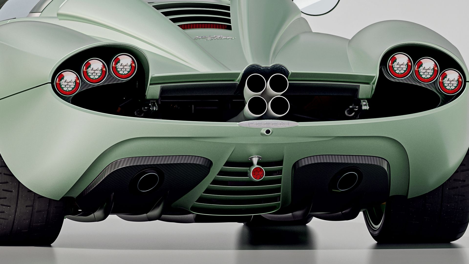 Pagani Huayra Codalunga Speedster rear-end closeup