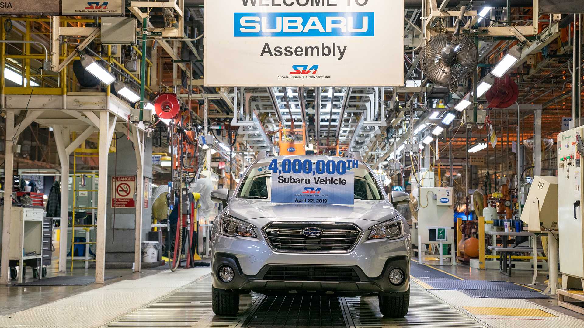Subaru Assembly Line Subaru's Six Millionth US-Built Car Is A Blue Legacy, And One Of The ...
