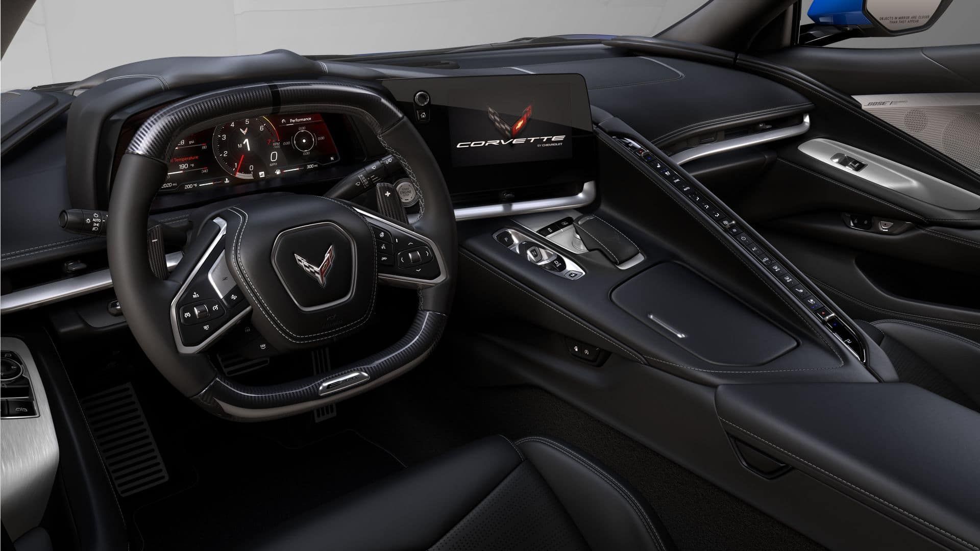 Updated 2026 Corvette ZR1 cabin with larger central touchscreen