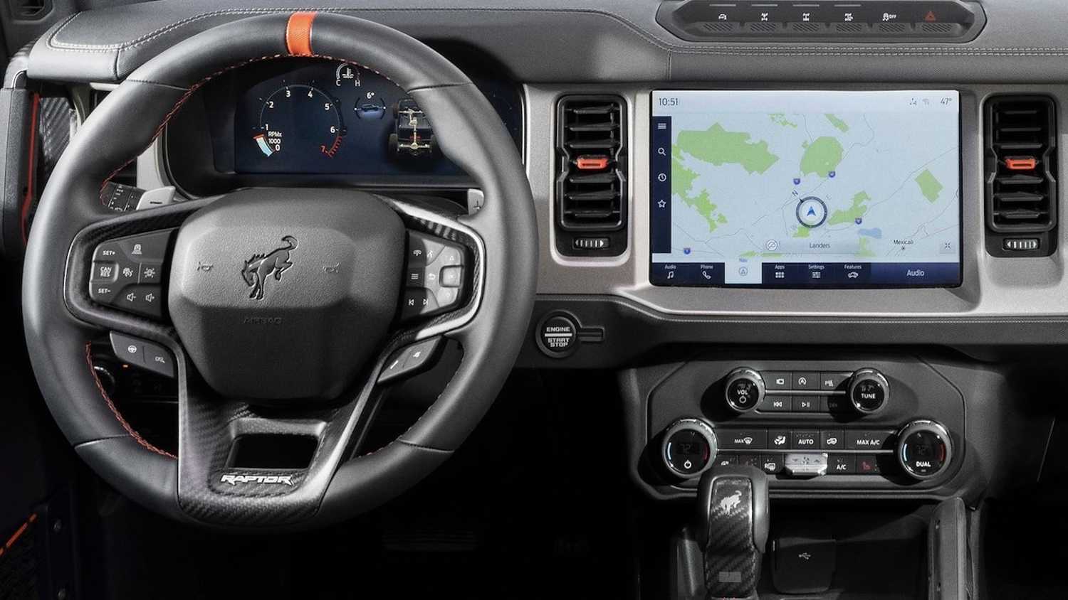 Интерьер Ford Bronco Raptor 2025 года