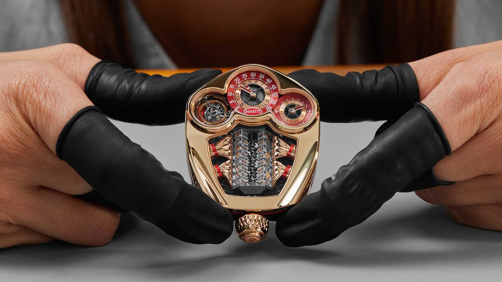 Watch With Engine Inside Jacob & Co Reveal New Diamond-Studded Bugatti V16 Tourbillon Watch