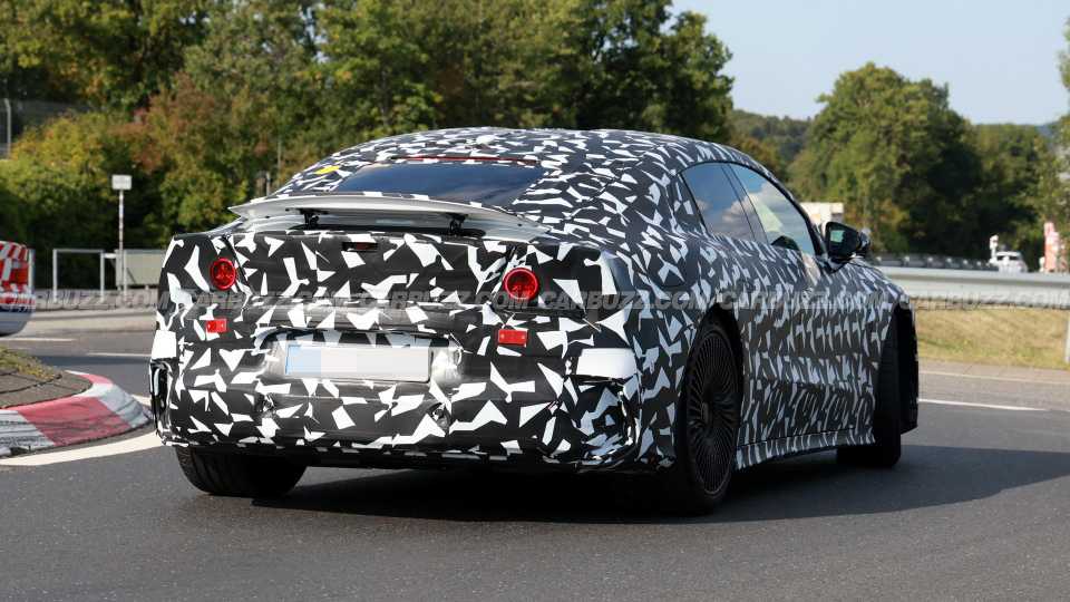 Mercedes-AMG GT Prototype Spotted With A Hood Full Of Holes