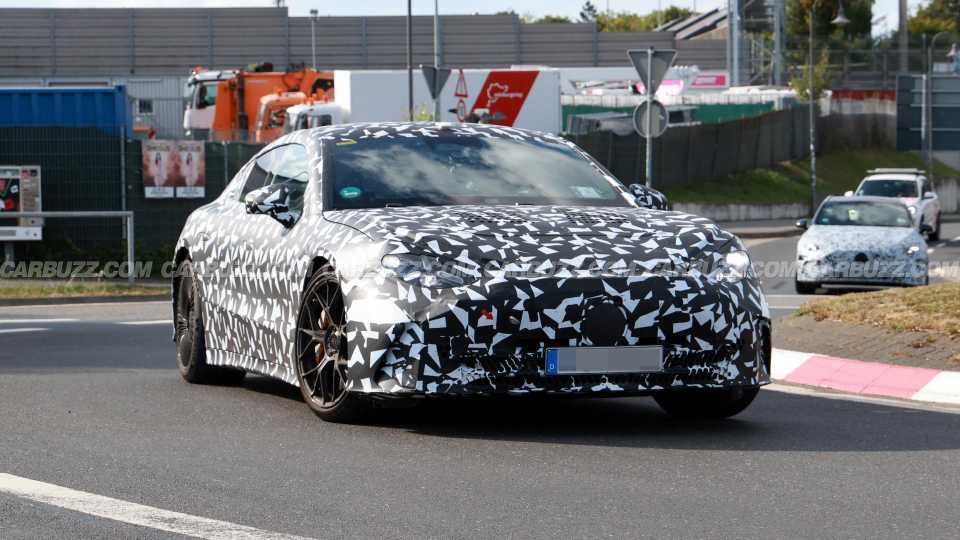 Mercedes-AMG GT Prototype Spotted With A Hood Full Of Holes