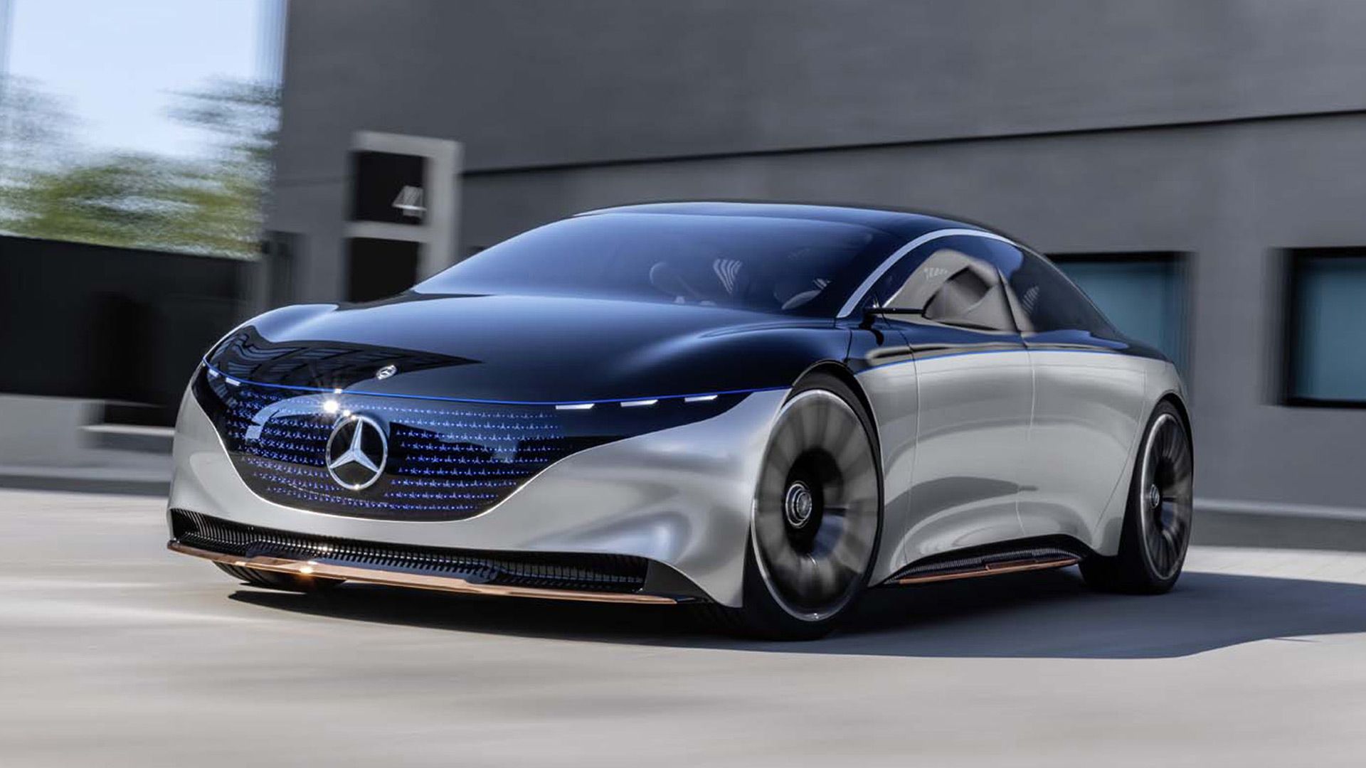 Mercedes-Benz Vision EQS Concept Front 3/4 View