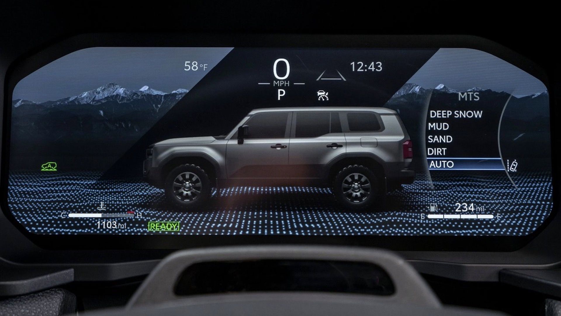 Приборы Toyota Land Cruiser 2024 года