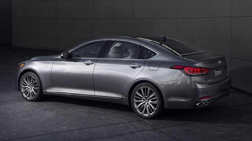 Sportwing Rear Bumper Protector For Hyundai Genesis / Genesis G80 4-Door (2015-2020) - Matte Black Polyurethane, RBP-006
