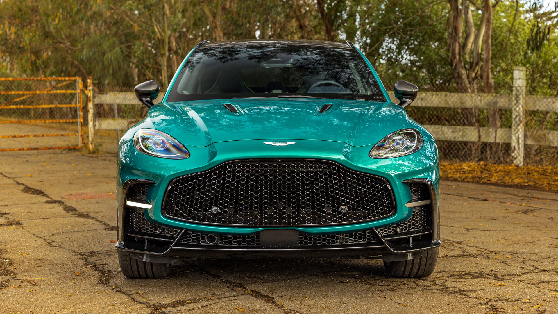 2026 Aston Martin DBX S front three-quarter studio shot