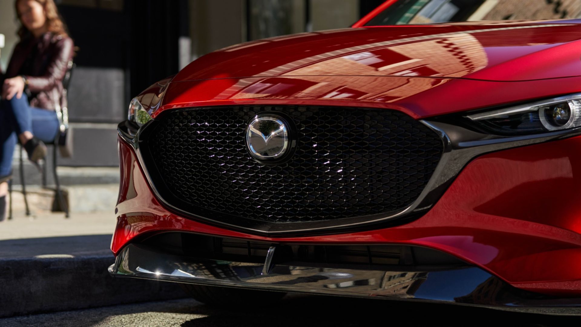 2026 Mazda 3 Hatchback front three-quarter showcasing Kodo design