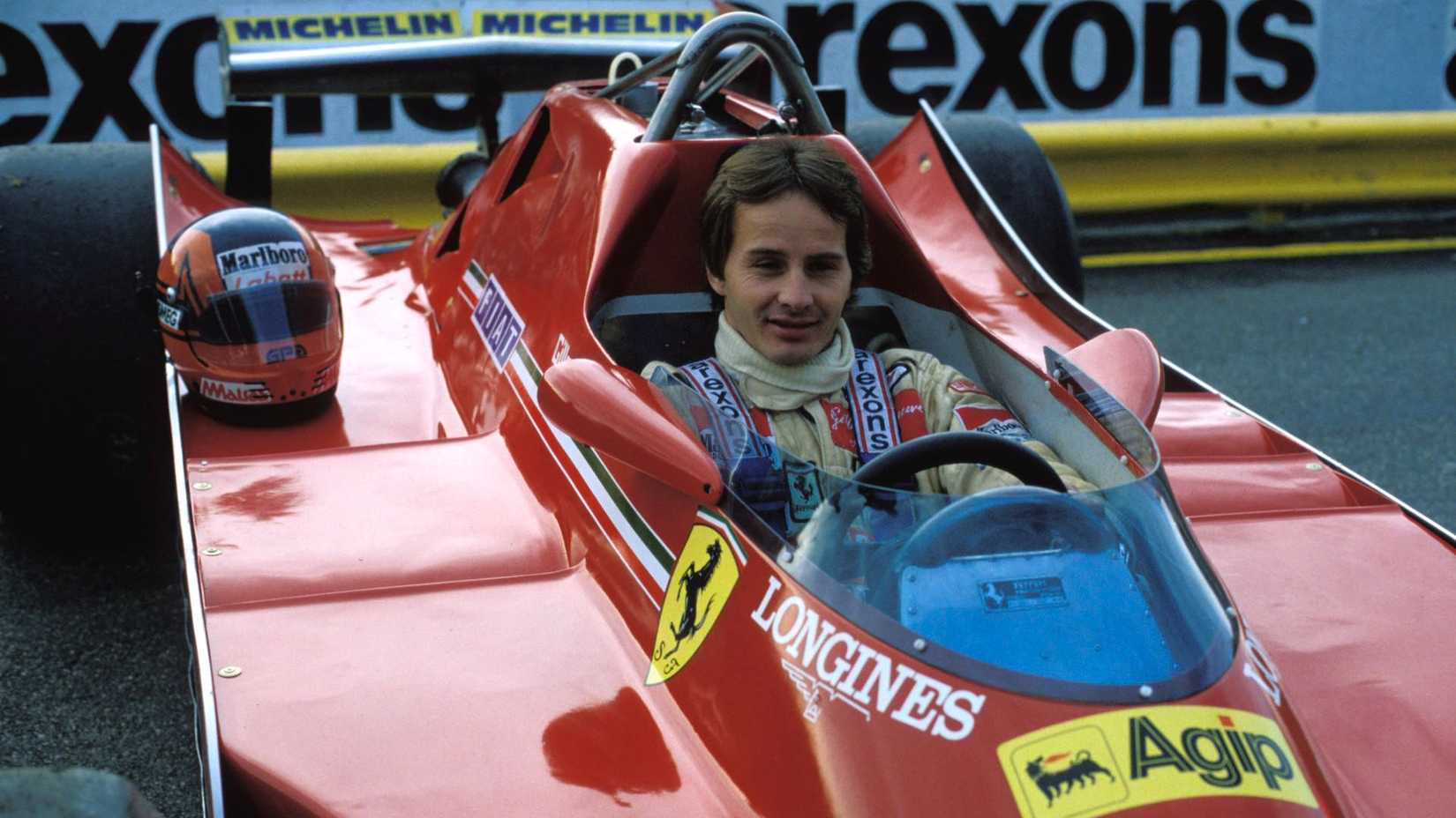 Gilles Villeneuve behind the wheel of 1980 Ferrari CK