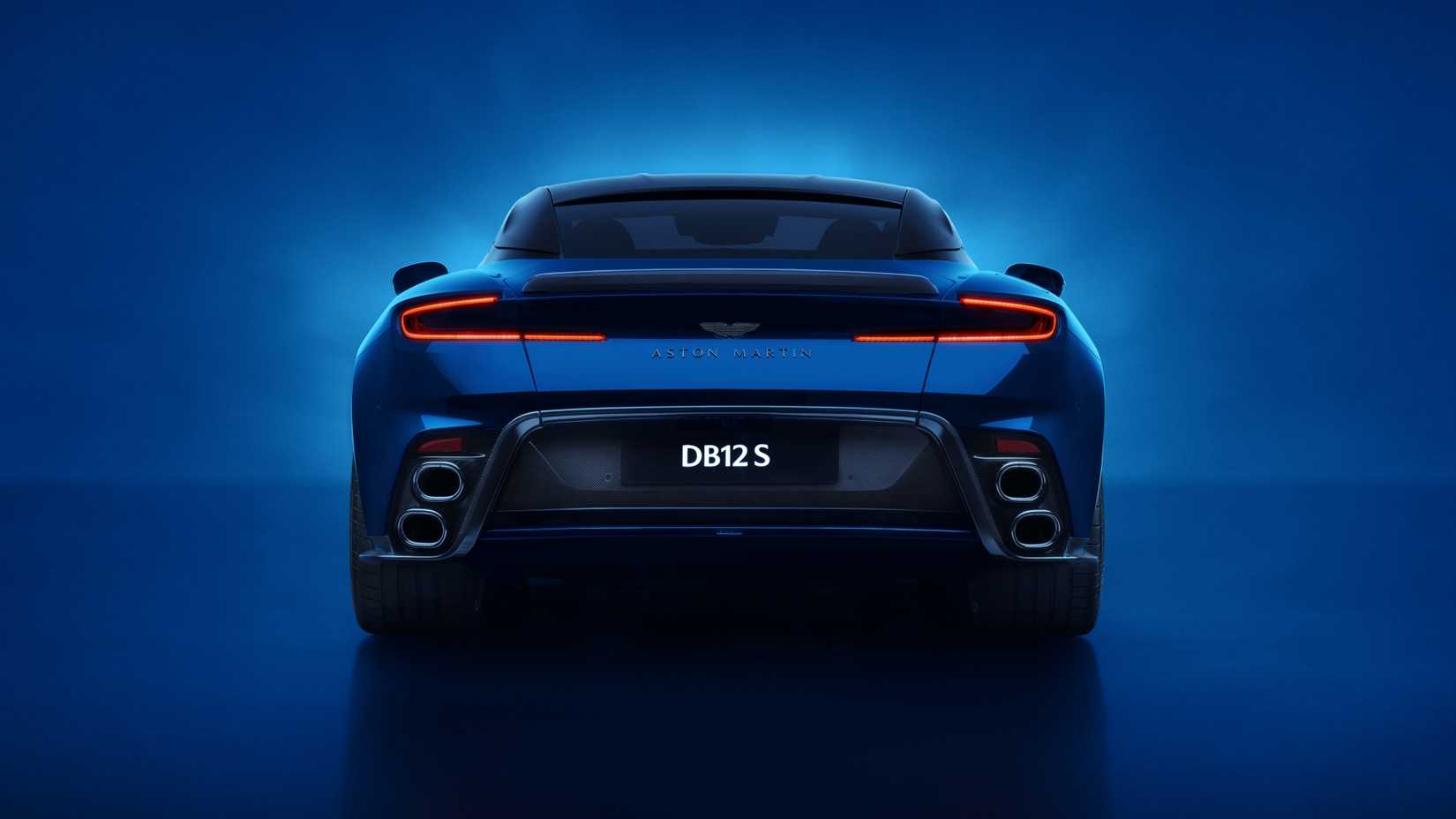 Exterior view of the 2026 Aston Martin DB12 S coupe showcasing its sculpted, aerodynamic design