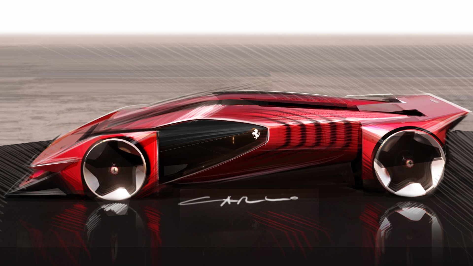 Ferrari F76 Concept Is A Wedge-Shaped Supercar Available Only As An NFT
