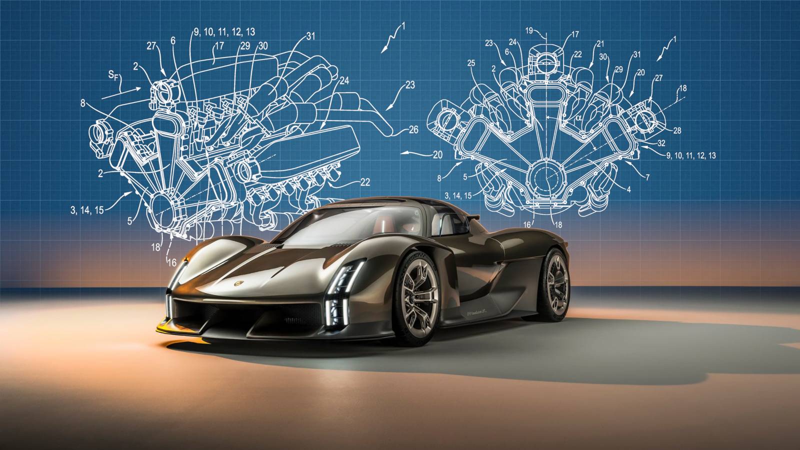 W Engine Config Porsche Patents A W18 Engine That Actually Looks Like A “W”