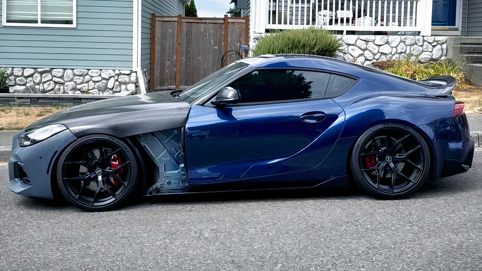 This SEMA-Bound Toyota Supra With A BMW Z4 Face Looks Real Good