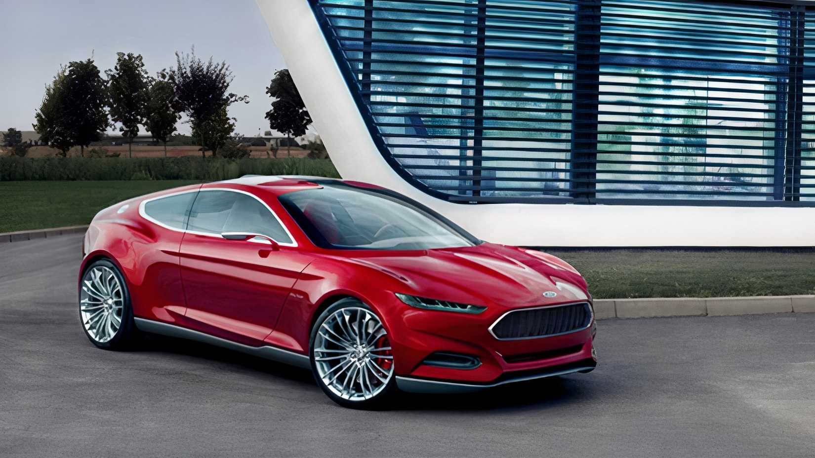 Red 2011 Ford Evos Concept