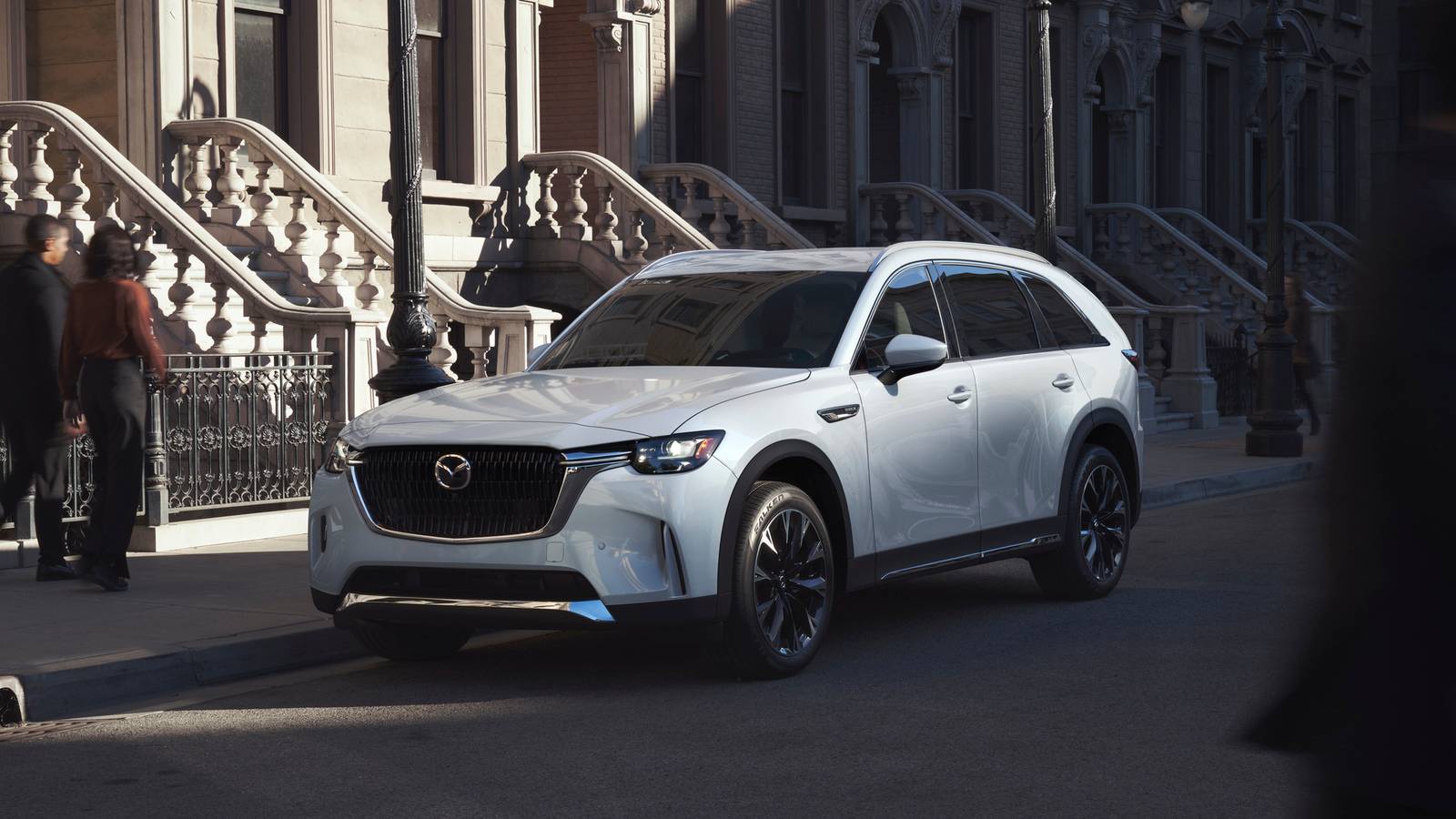 2026 Mazda CX-90 front three-quarter view highlighting its premium SUV value