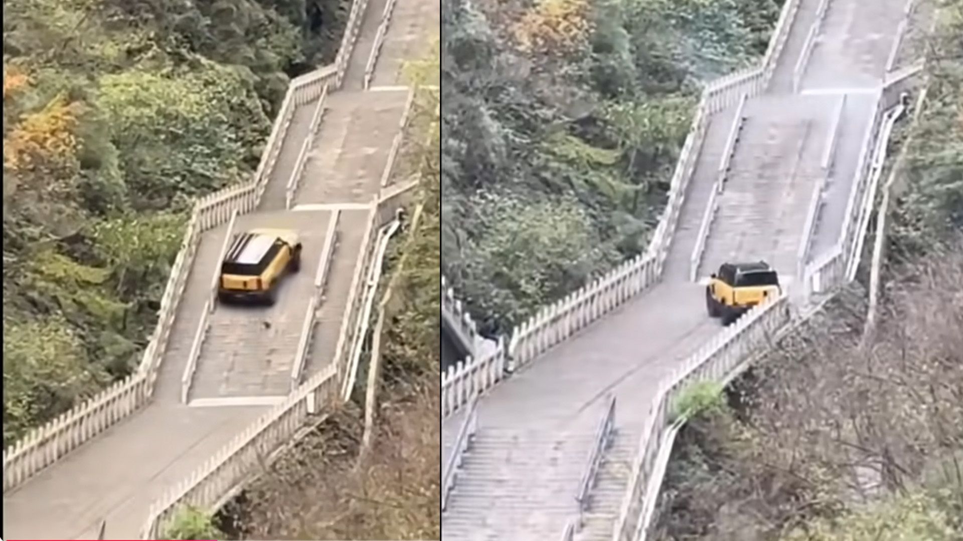 Watch Chery SUV Smash Into 'Stairway To Heaven' Steps In Failed Marketing Stunt