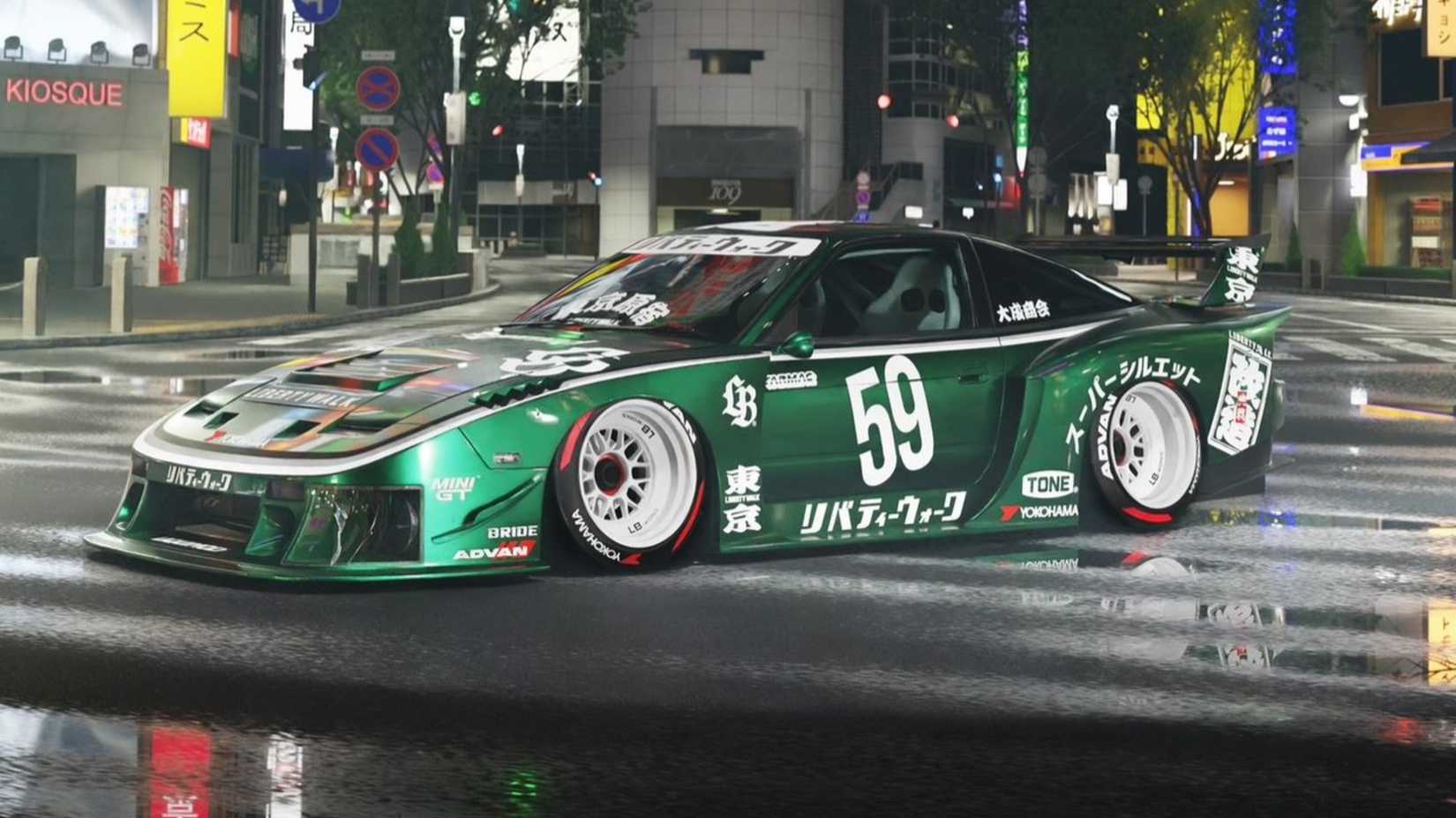 Liberty Walk's New Nissan 180SX Body Kit Pays Homage To A Racing Legend