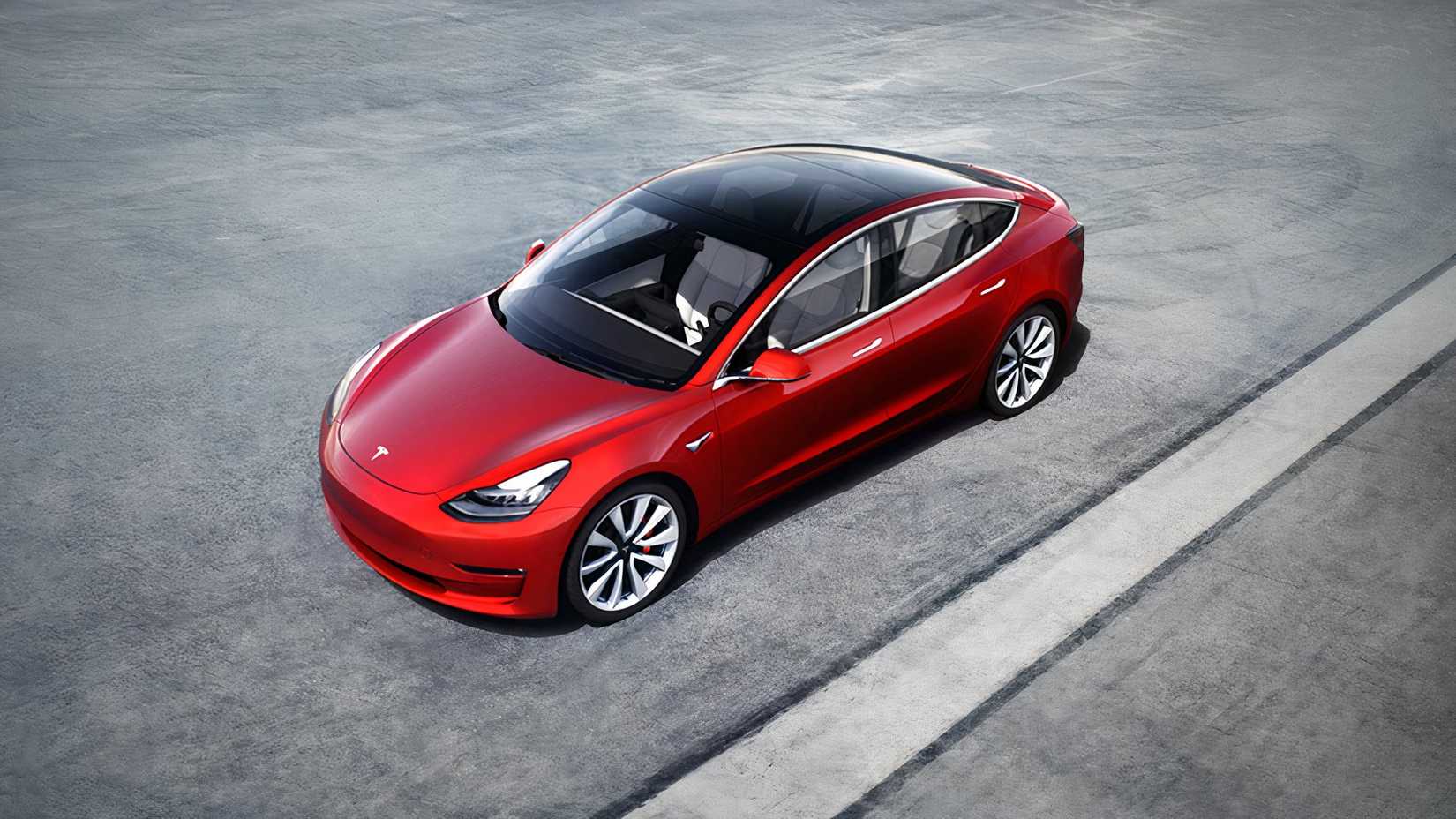 2018 Tesla Model 3 Performance Front 3/4 View