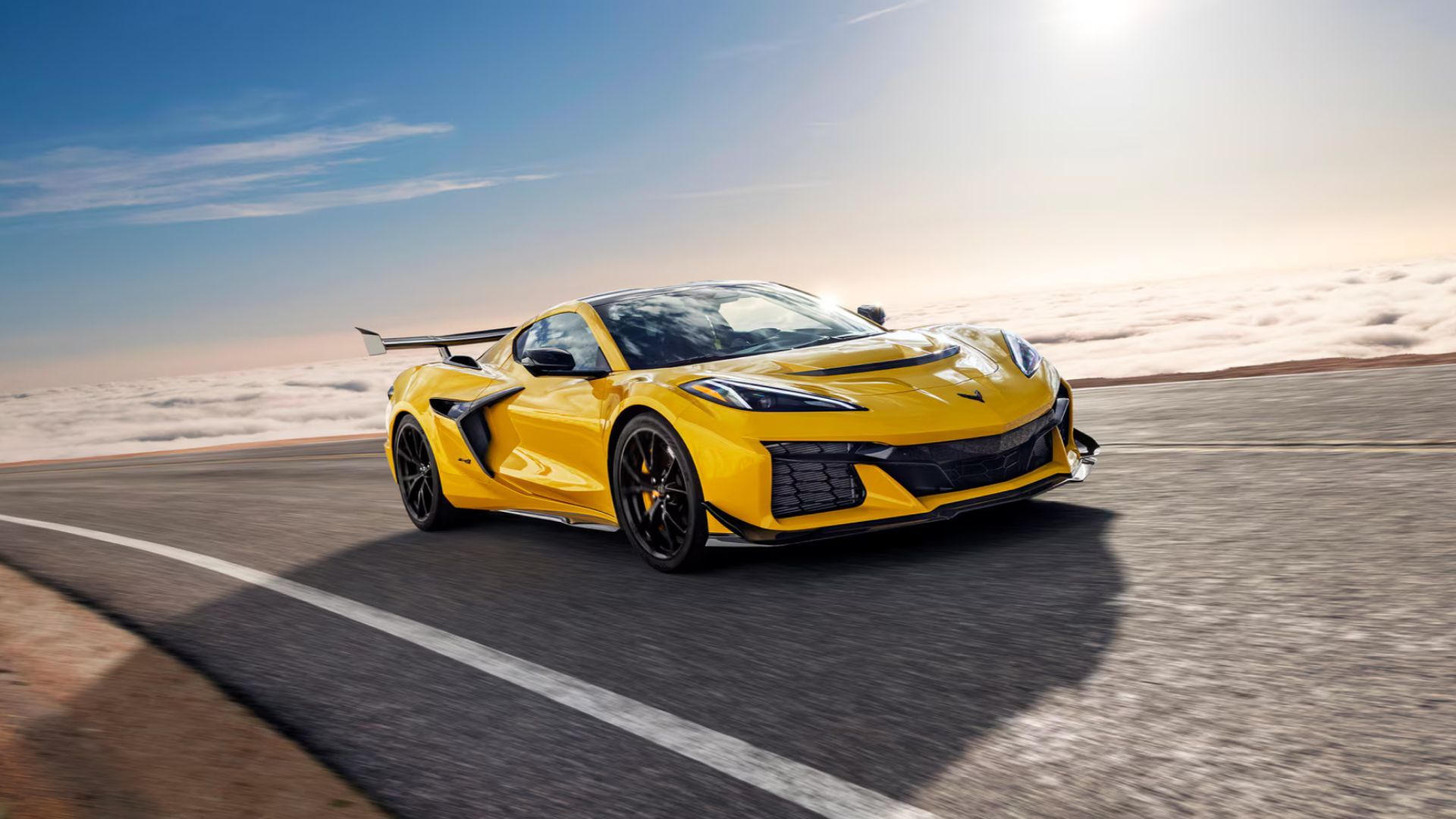 2026 Chevrolet Corvette ZR1 front three-quarter studio shot