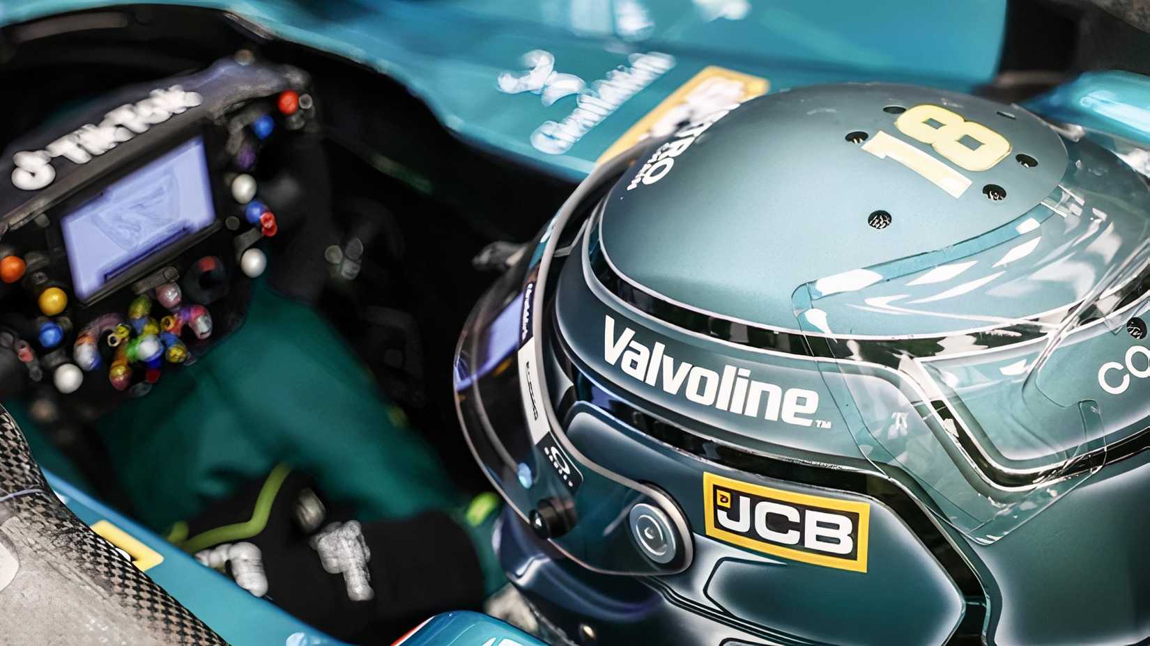 2025 Aston Martin Aramco Formula One driver, in car