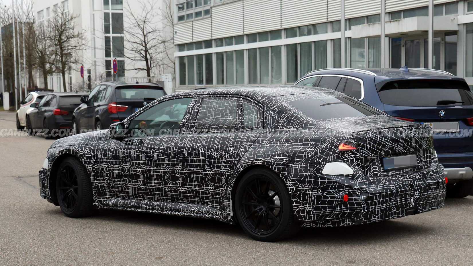 New BMW M3 EV Spied With Production Headlights For The First Time