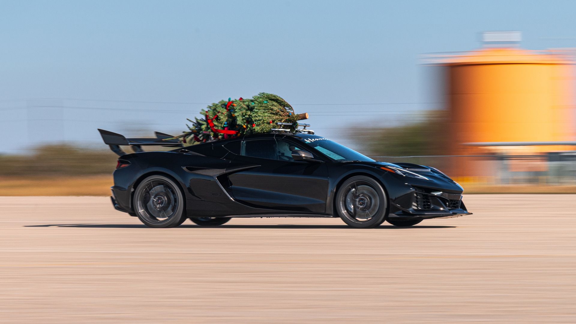 Hennessey Took A Christmas Tree To 194 MPH Thanks To A Corvette ZR1