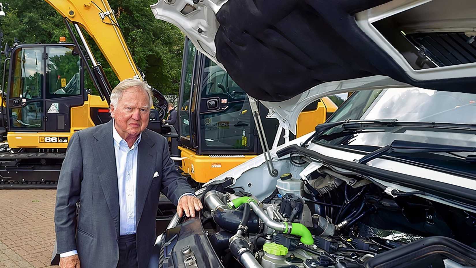 Lord Anthony Bramford with hydrogen engine in Mercedes-Benz Sprinter