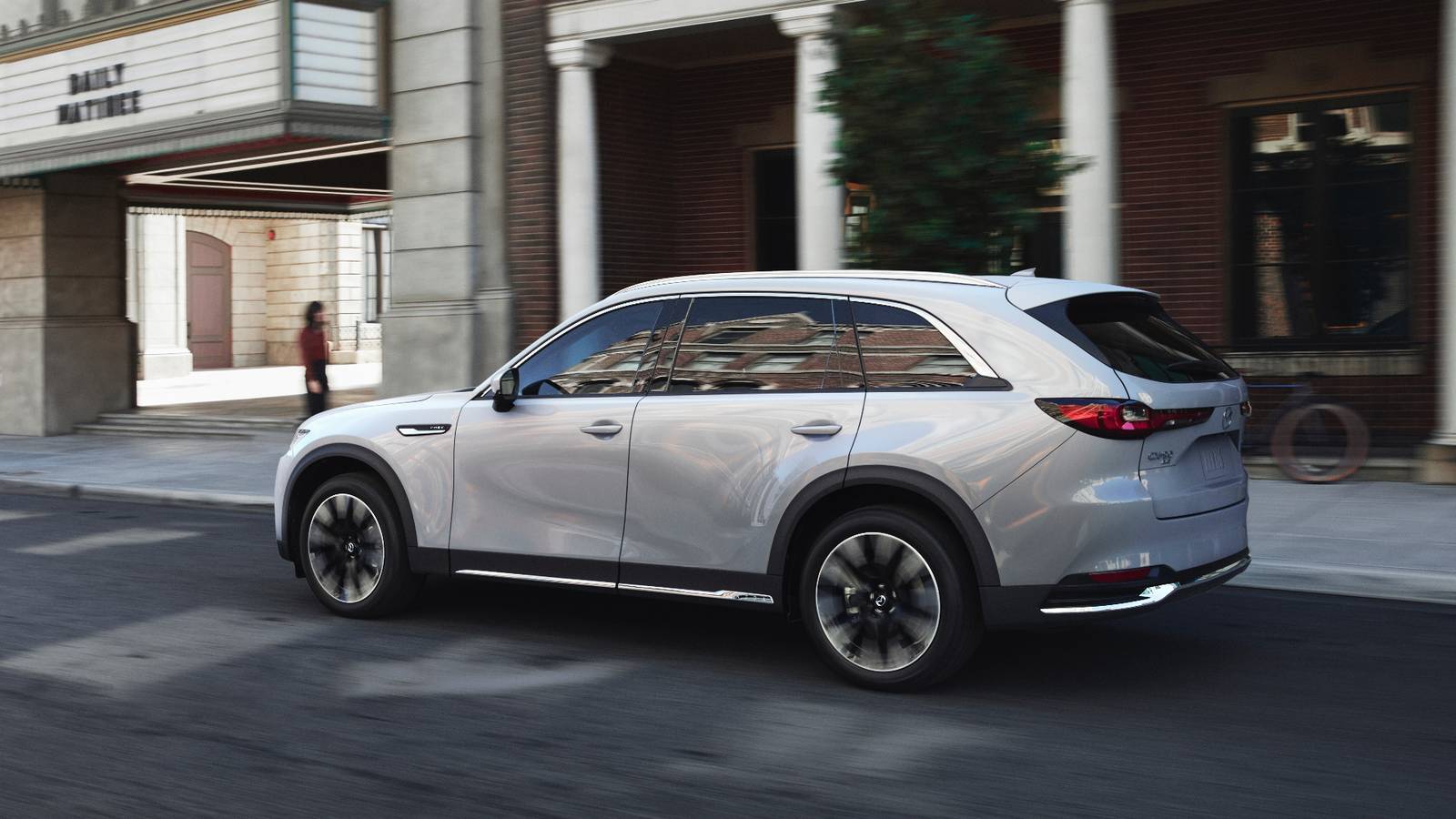 2026 Mazda CX-90 exterior styling showing long hood and rear-wheel-drive proportions