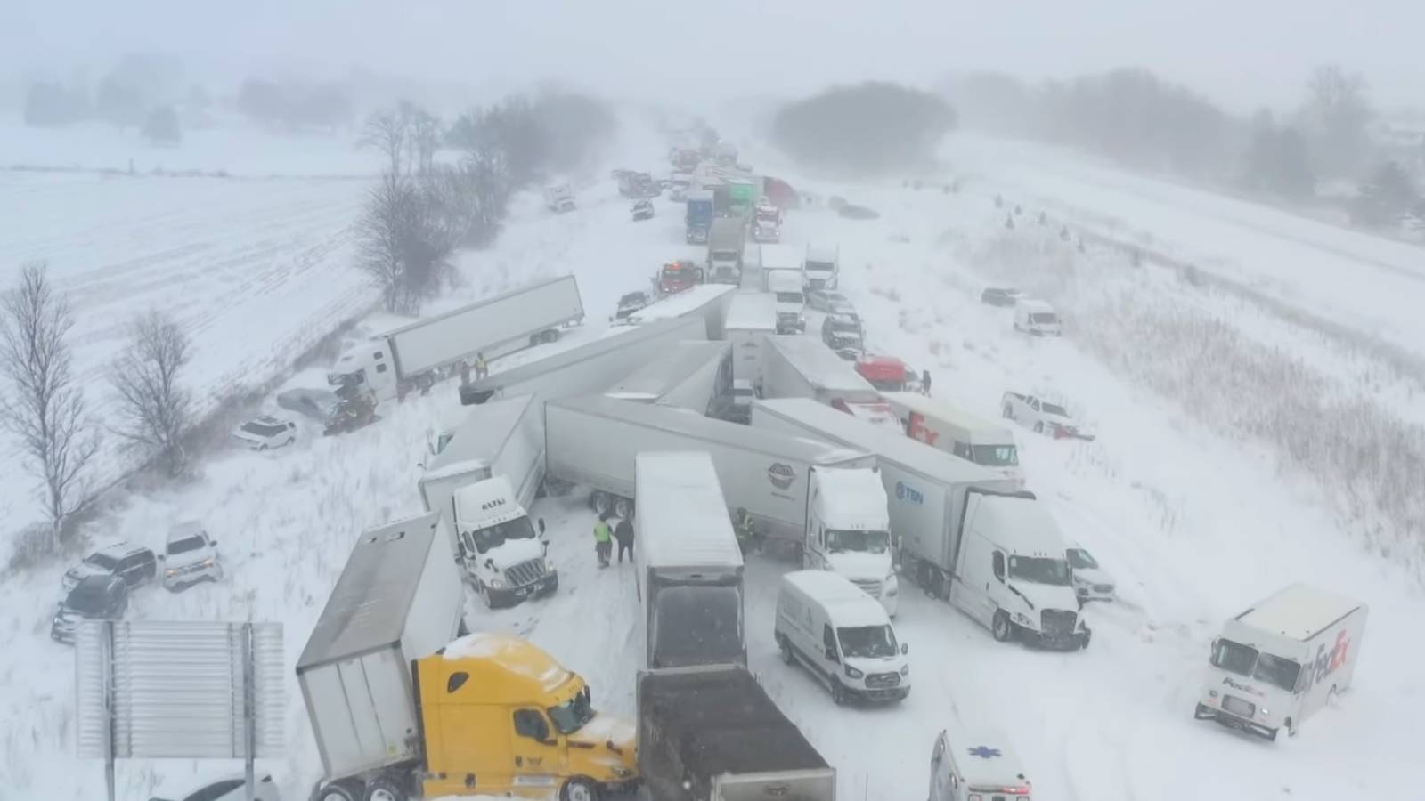 Few Injuries, No Deaths Amid Massive 100-Car Crash On Michigan Highway