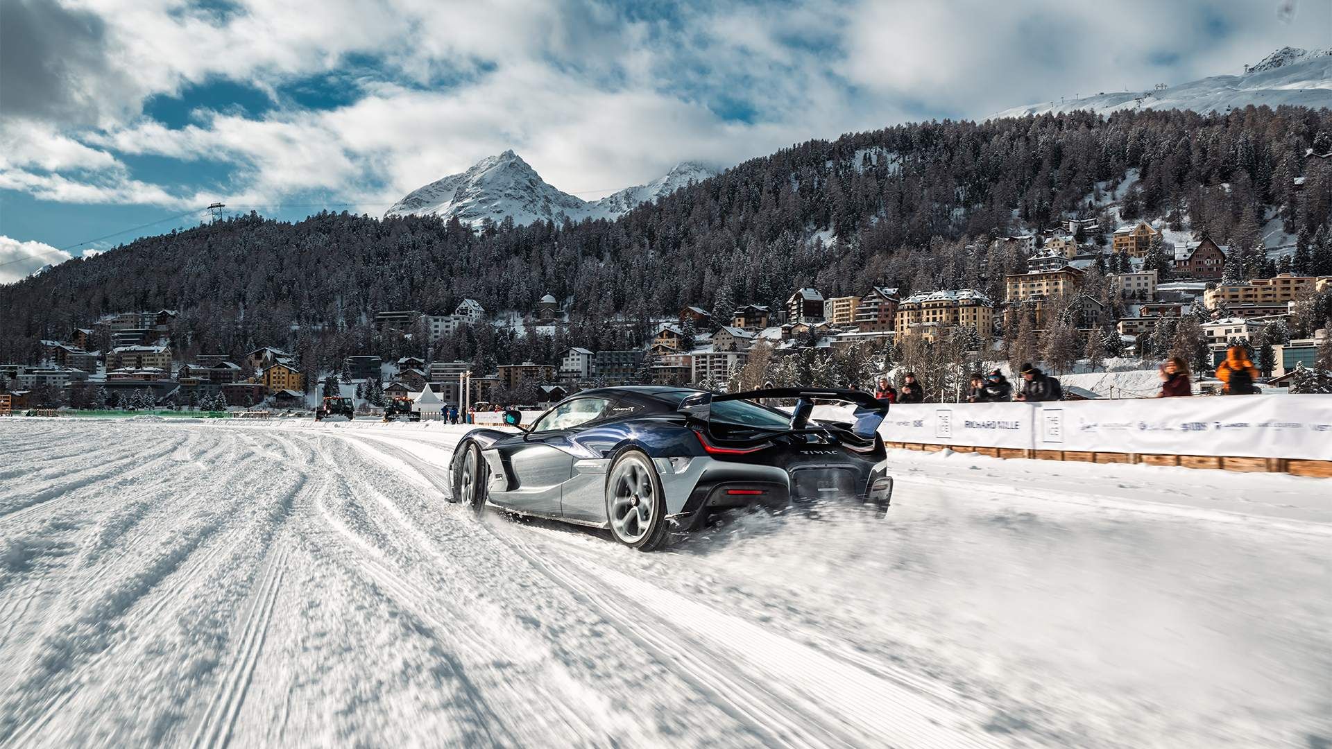 First Rimac Nevera R Founder's Edition Delivered In The Snow At St. Moritz