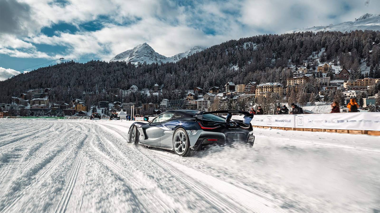 First Rimac Nevera R Founder's Edition Delivered In The Snow At St. Moritz