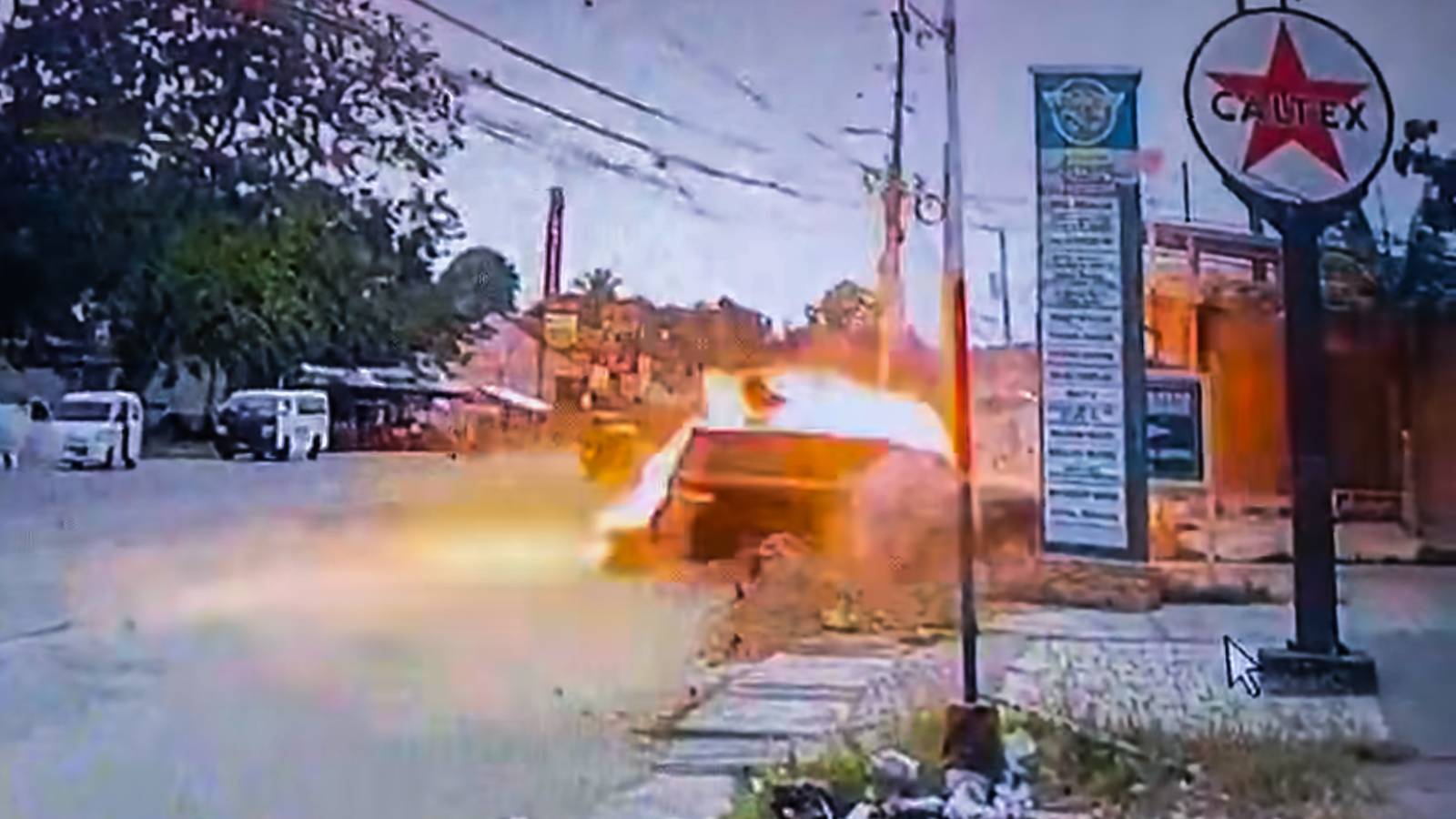 Incredible CCTV Footage Shows Toyota Land Cruiser Surviving RPG Attack
