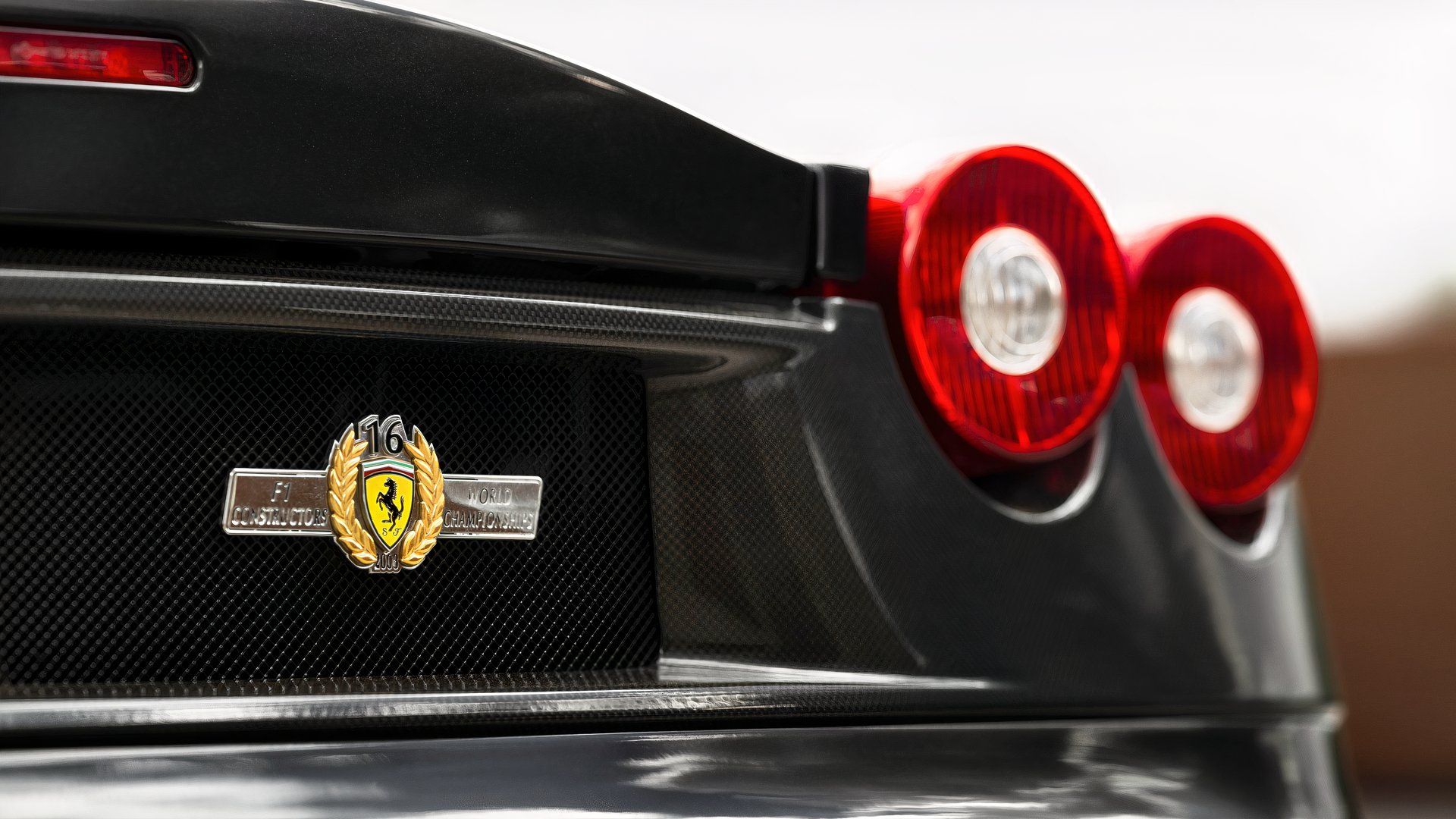 2009 Ferrari 430 Scuderia Spider rear badge and taillights shot
