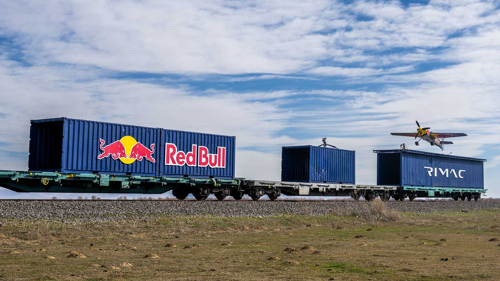 Red Bull And Rimac Collaborate To Land Plane On Moving Train In World ...