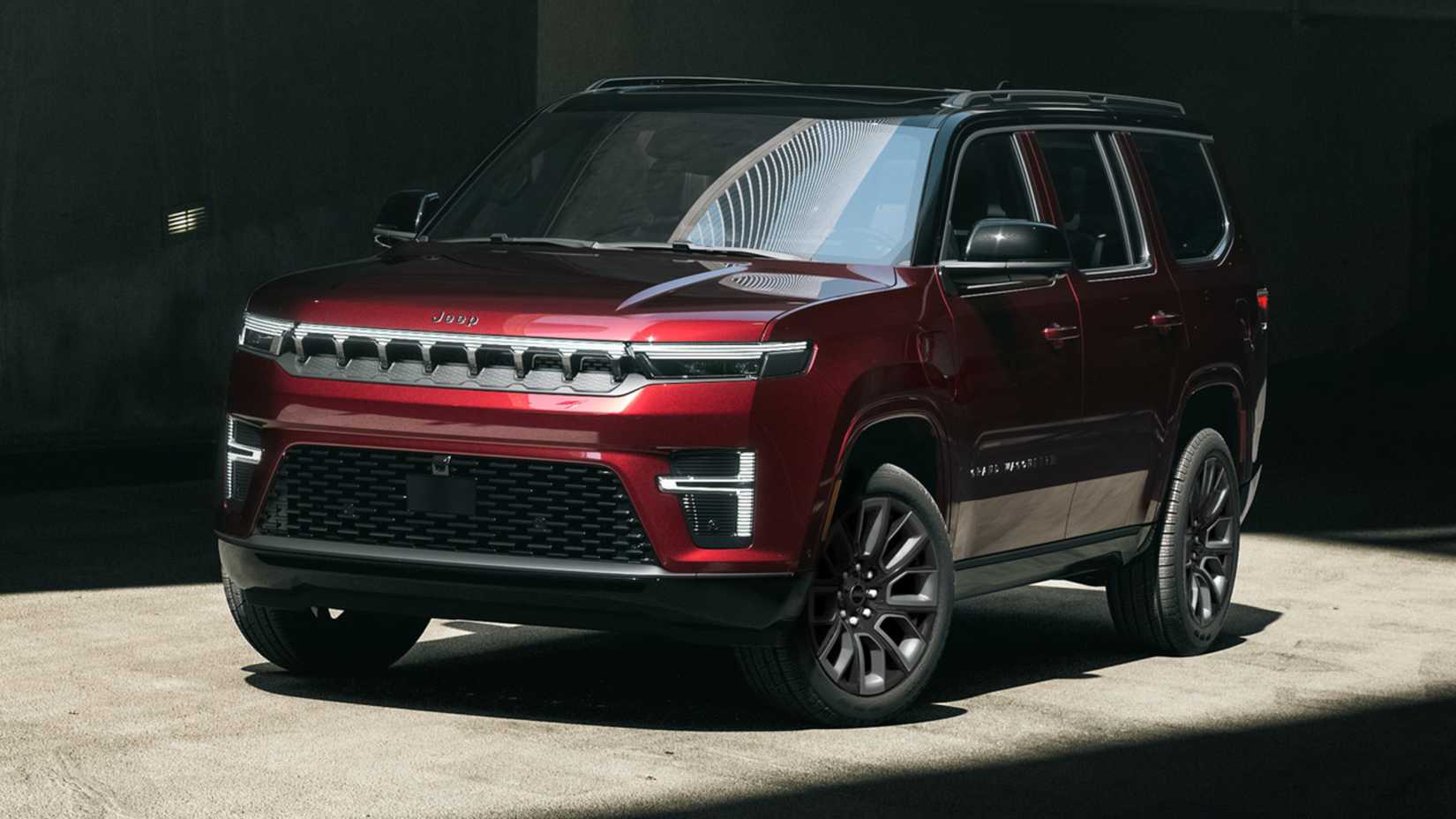 2026 Jeep Grand Wagoneer REEV front three-quarter