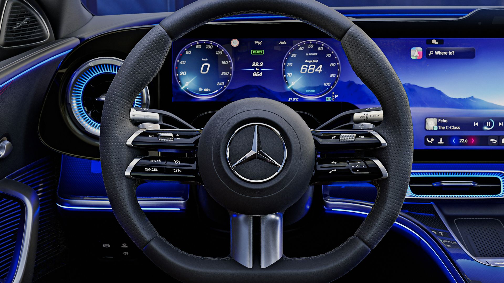 New Electric Mercedes C-Class Interior Looks Like It Came From Star Trek