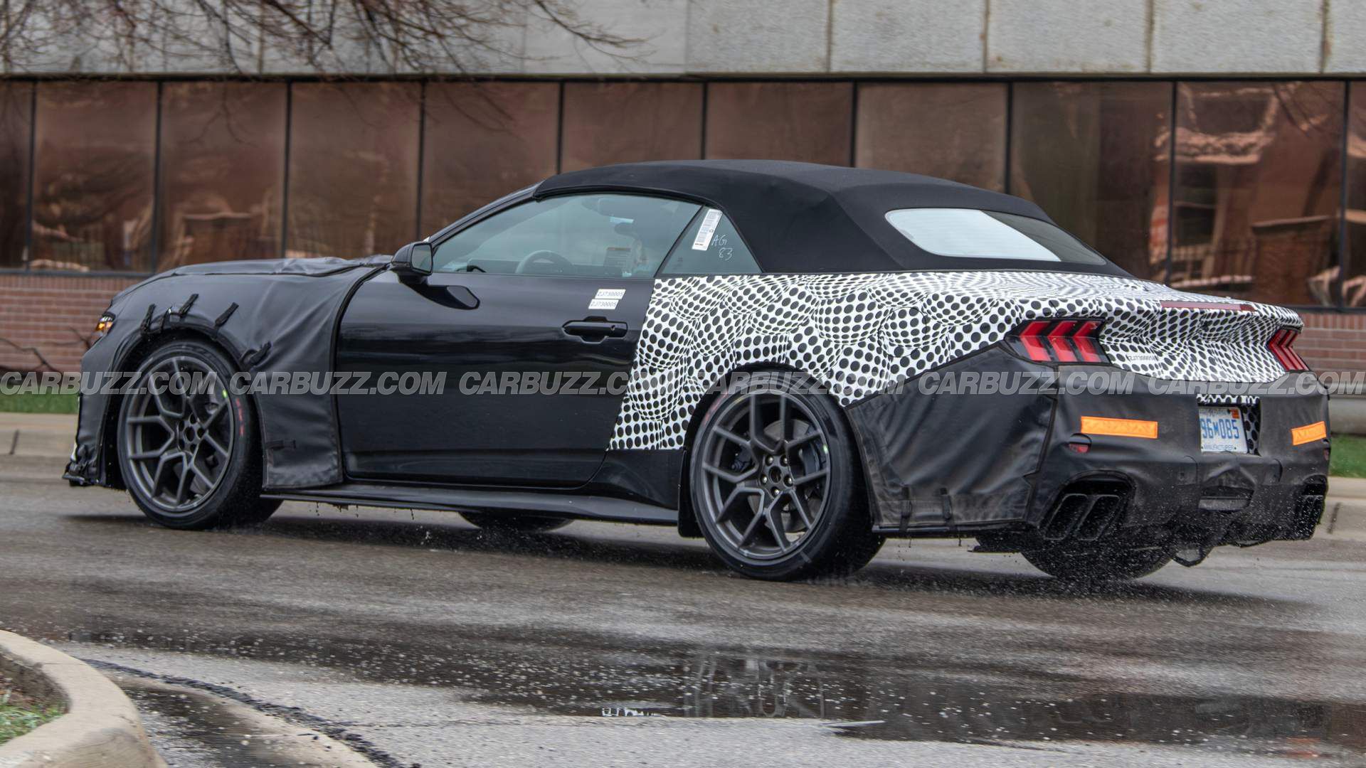 Spied: Ford Mustang Dark Horse SC Convertible Prototype Caught In Detroit