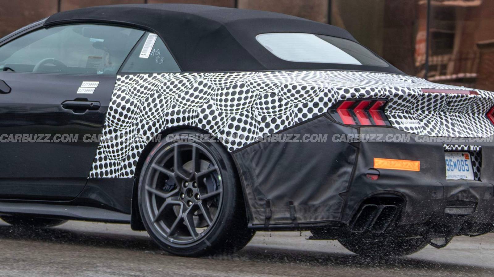 Spied: Ford Mustang Dark Horse SC Convertible Prototype Caught In Detroit