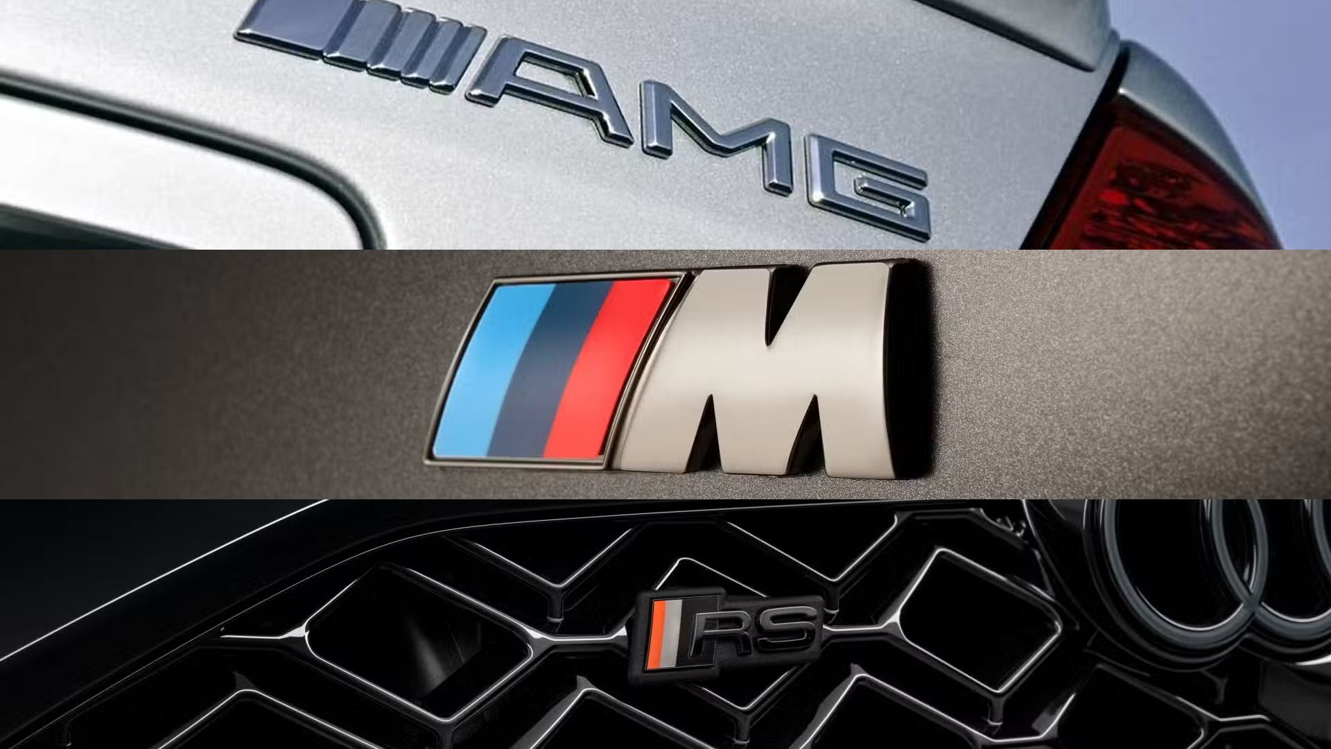 Audi RS vs BMW M vs Mercedes-AMG: 독일 퍼포먼스 철학에 대한 심층 분석