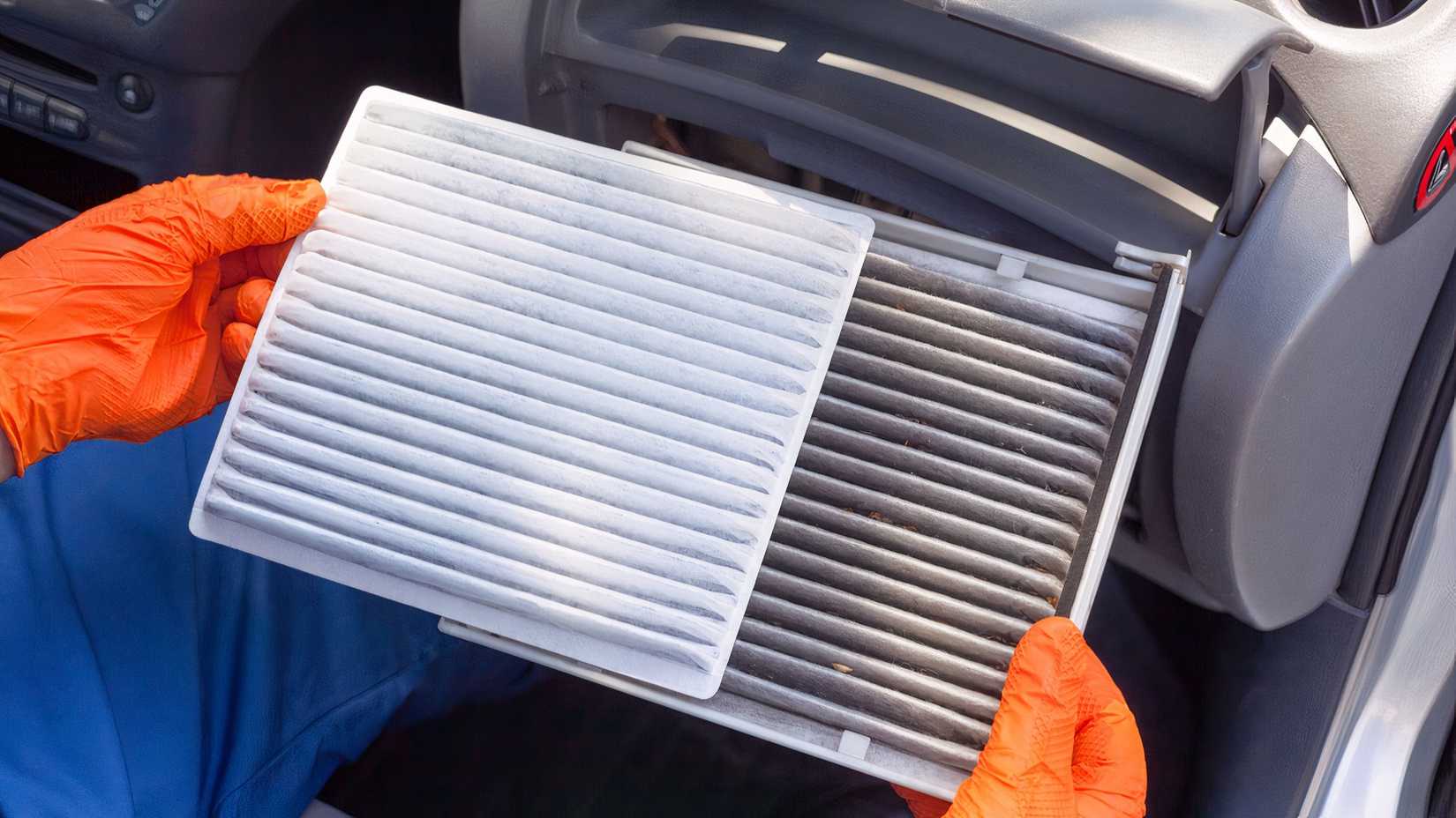 Clean and Dirty Cabin Air Filters