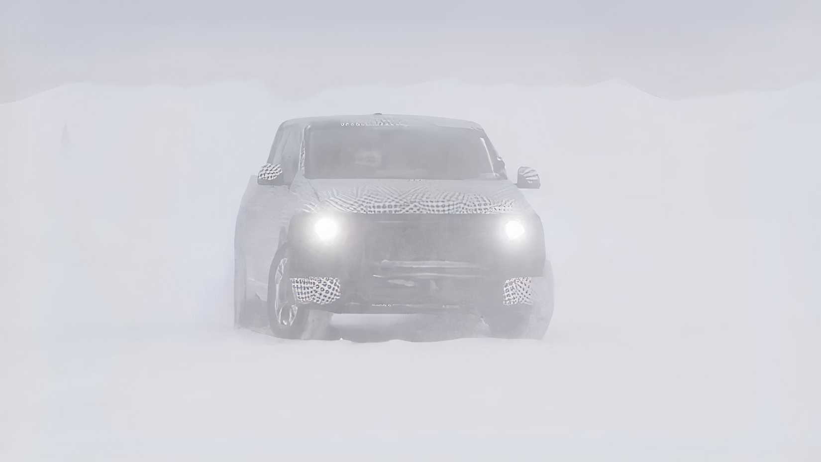 Ford Universal Vehicle EV Pickup Testing In The Snow