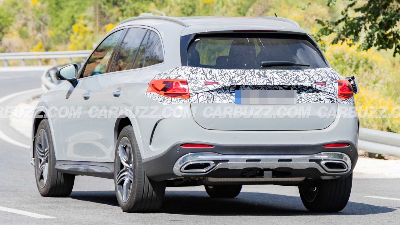 Mercedes-benz glc-class prototype rear three-quarter