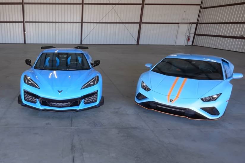 Supercar Drag Race: Chevy Corvette Z06 Vs. Lamborghini Huracan Evo Vs ...
