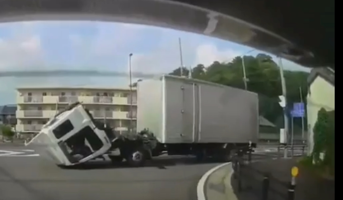 WATCH: Truck Driver Smashes Into Toyota Prius After Cab Collapses