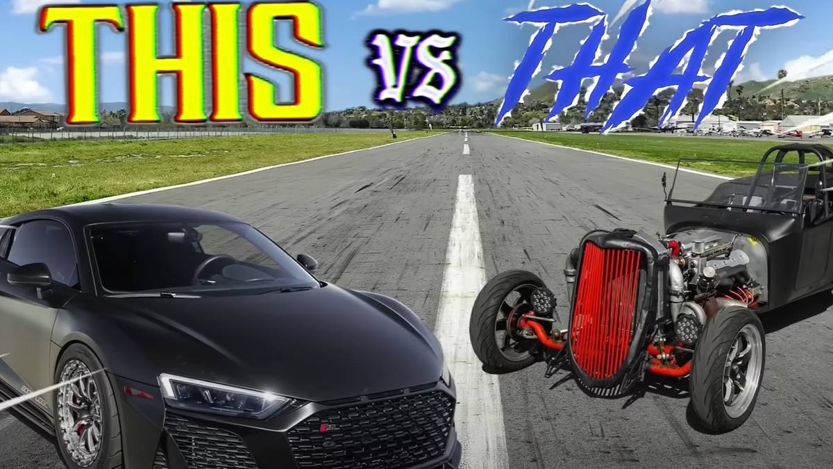Watch This 2,000-HP Audi R8 Drag Race A 960-HP Rat Rod