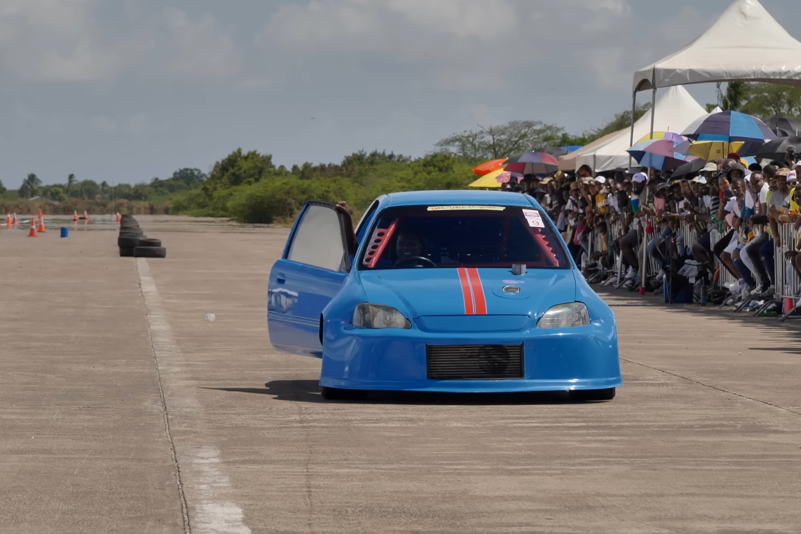 ICE Vs. EV Drag Race: Can A Tuned Honda Civic Beat A Tesla Model S Plaid?