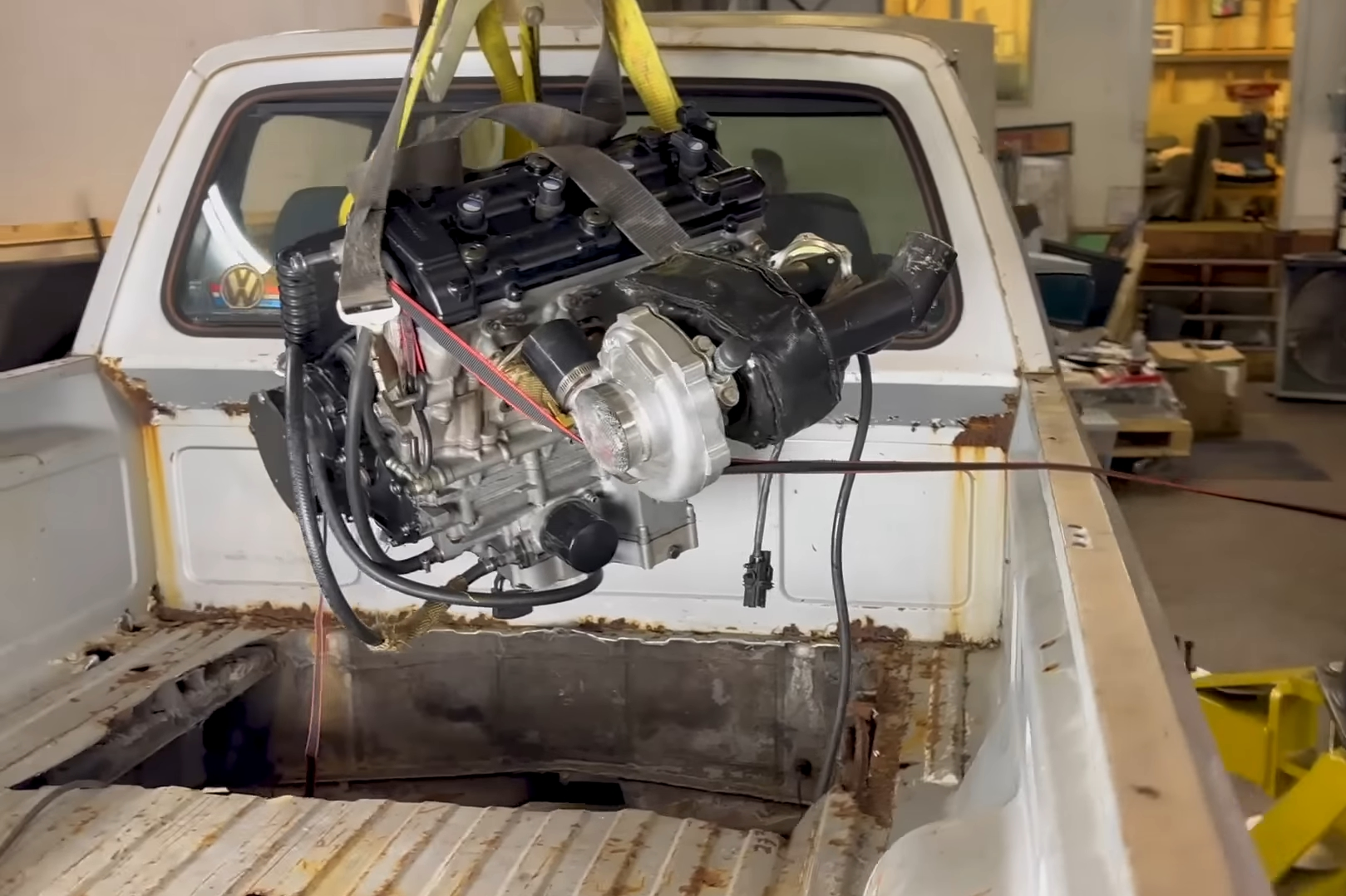 Volkswagen Rabbit Pickup Getting Mid-Mounted Turbo Hayabusa Engine