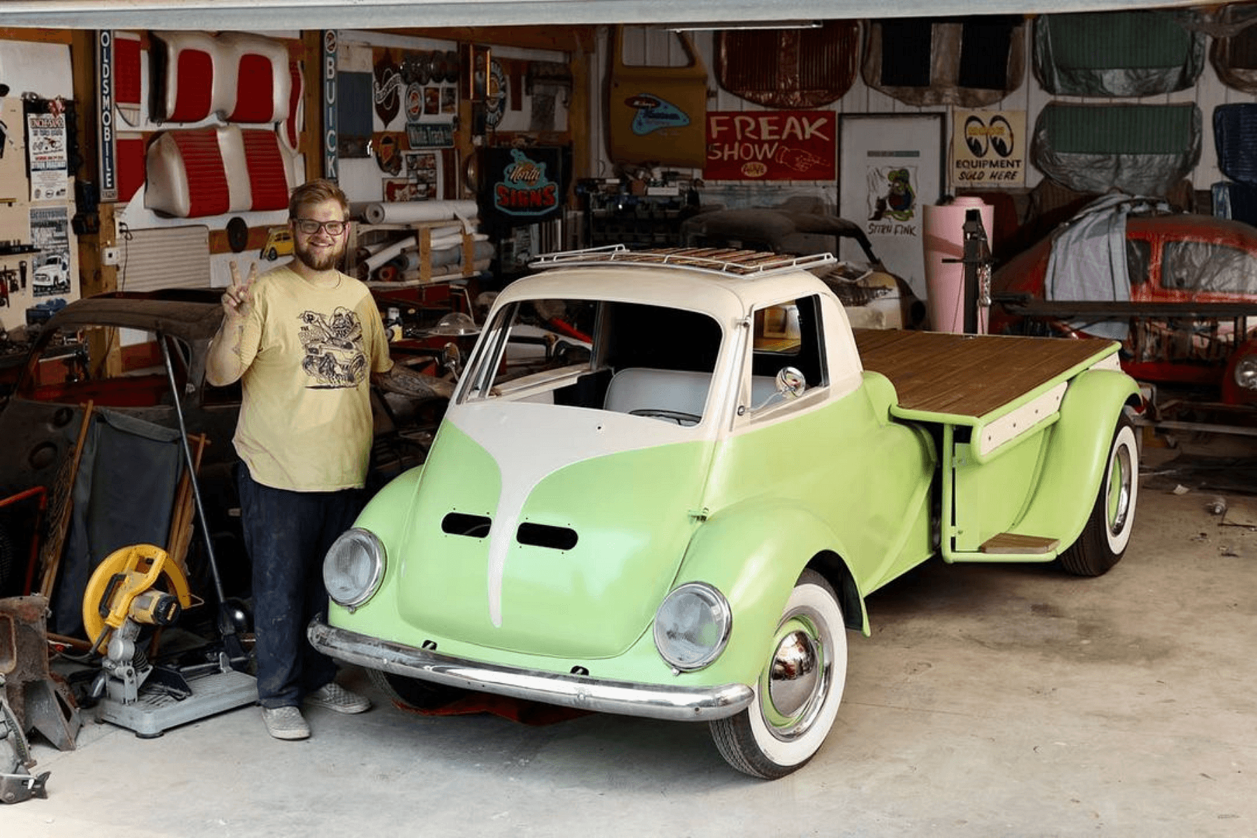 Meet The Custom BMW Isetta Pickup Truck With A Harley-Powered Brother