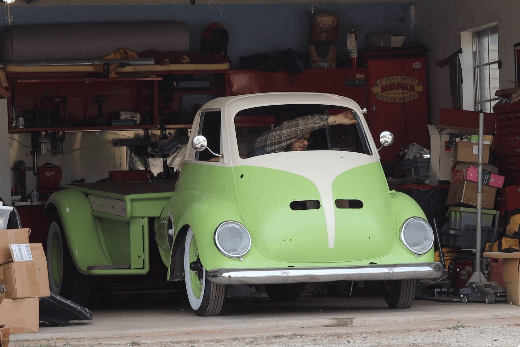 Meet The Custom BMW Isetta Pickup Truck With A Harley-Powered Brother