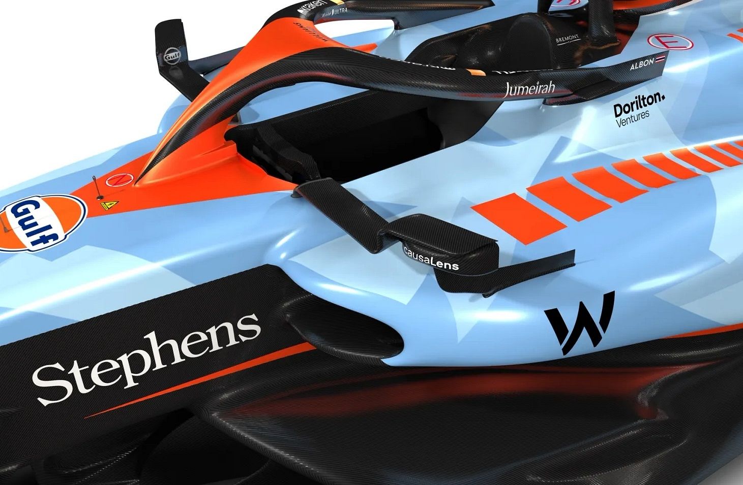 Scalextric C4559 – Williams FW45 Gulf Edition – Voiture à Sous Alex Albon – Échelle 1:32 – Circuit Slot Racing